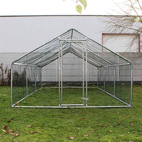 WilTec Jaula Recinto Galllinero Exterior 6x3x2m Aves Animales Corral Jardín Pájaros Conejos Gallinas Pollos