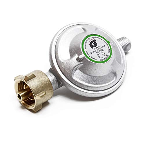 WilTec Manguera de Gas 1.5m y regulador de presión 50mbar Accesorios bombonas Gas Hornillo Camping Alemania