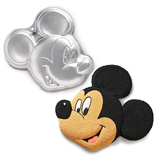 Wilton - Molde para tartas (6 unidades), diseño de Mickey Mouse, 3 y 16 puntas decorativas y acoplador, bolsas desechables para decoración de pasteles y espátula de glaseado