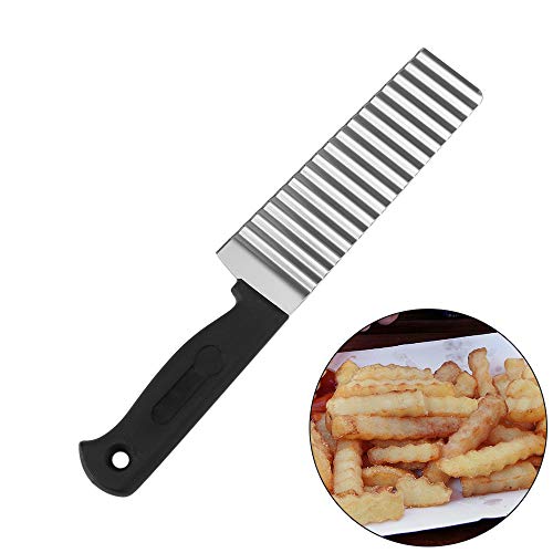 Winbang Astilladoras de Papa, Cuchillas dentadas de Acero Inoxidable Accesorios de Cocina Corte fácil para Frutas Cortador de Papas Wave Chopper