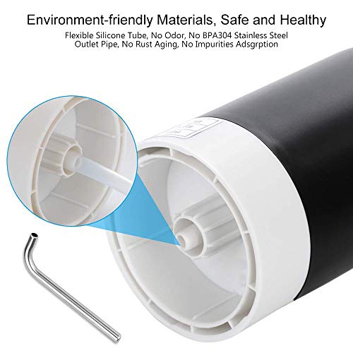 Winbang Dispensador de Agua, Bomba Eléctrica de Agua Potable Bomba de Agua Recargable con Manguera de SSilicona Desmontable para Agua de Barril 4.5L / 5L / 7.5L / 10L / 11.3L / 15L / 18.9L (Blanco)