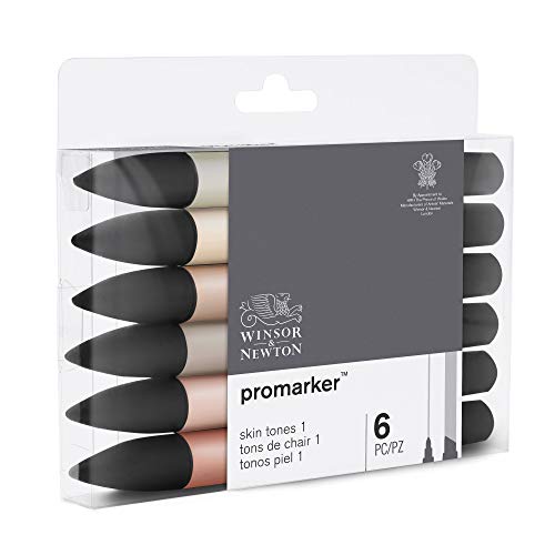 Winsor & Newton - Set de Rotuladores ProMarker, 6 Unidades, Tonos Carne 1