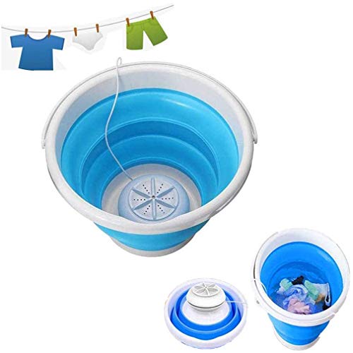 WishY Lavadora Mini Turbo Portátil, Plegable Lavadora Ultrasónica De Turbina Lavadora De Viaje, Camping Apartamentos Dormitorio RV Viaje De Negocios