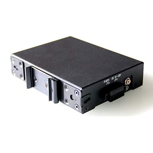 WIWAV WDH-5ET-DC 10/100Mbps Switches Ethernet industriales de 5 Puertos no administrados con riel DIN/Montaje en Pared (sin Ventilador, -30 ℃ ~ 75 ℃)