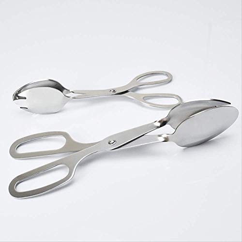 WLD Pinzas para barbacoa Pan de pan horneado de acero inoxidable Pan, suministros de cocina Pinza para barbacoa de panadería Pinza para comida buffet de usos múltiples Pinzas para barbacoa