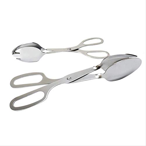 WLD Pinzas para barbacoa Pan de pan horneado de acero inoxidable Pan, suministros de cocina Pinza para barbacoa de panadería Pinza para comida buffet de usos múltiples Pinzas para barbacoa