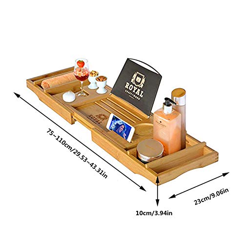 WLL Bandeja de Carro de bebé de Madera Artesanal Multifuncional con manijas de Silicona Antideslizantes, manijas expandibles y Ranuras para Accesorios, Uso en Familia