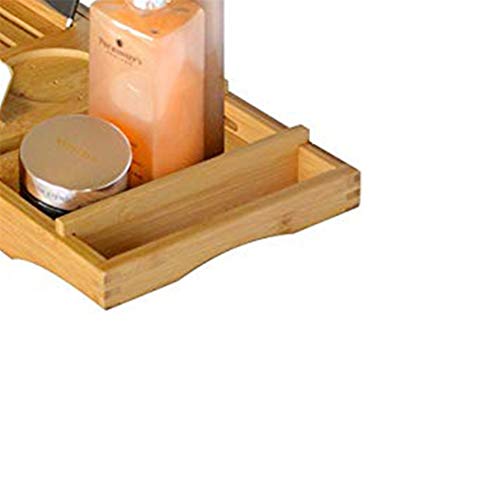 WLL Bandeja de Carro de bebé de Madera Artesanal Multifuncional con manijas de Silicona Antideslizantes, manijas expandibles y Ranuras para Accesorios, Uso en Familia