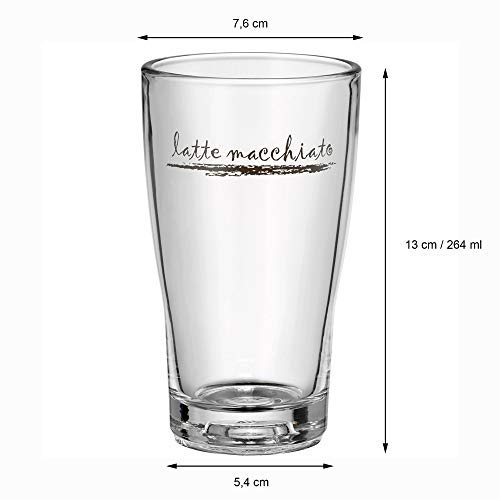 WMF Barista Juego de 2 Vasos Latte Machiatto, Cristal, Vidrio