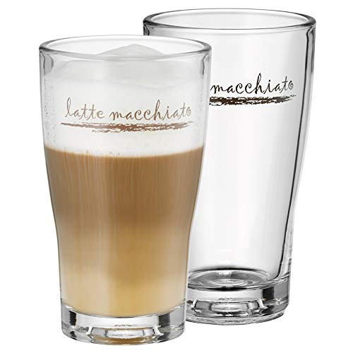 WMF Barista Juego de 2 Vasos Latte Machiatto, Cristal, Vidrio
