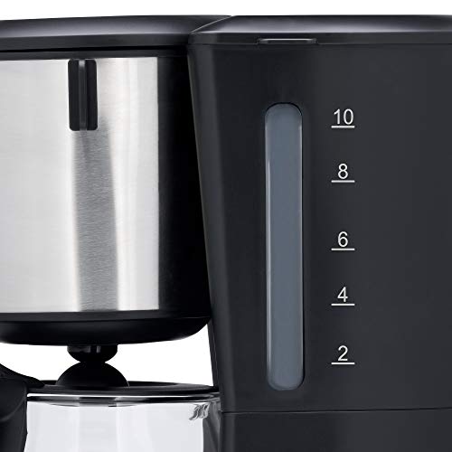 WMF Bueno Pro - Cafetera con jarra de cristal, 10 tazas, botón de inicio/parada, antigoteo, filtro giratorio, apagado automático, 1000 W