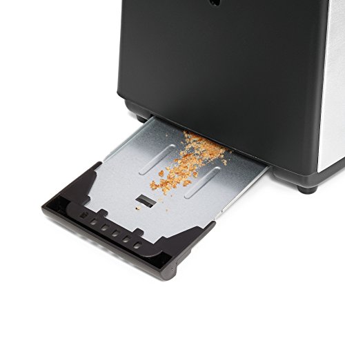 WMF Bueno Tostadora, 800 W, Acero Inoxidable, 2 Ranuras, Cromargan Mate, Negro