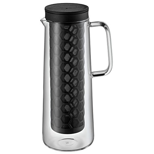 WMF Cafetera de Cristal en Forma de Jarra Cold Brew de la colección Coffee Time, 27 cm de Altura, 1,2 l de Capacidad, 12 cm de diámetro, Lavar a Mano, Filtro Permanente de Aroma en Forma de Panal