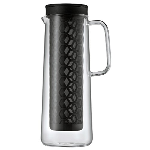 WMF Cafetera de Cristal en Forma de Jarra Cold Brew de la colección Coffee Time, 27 cm de Altura, 1,2 l de Capacidad, 12 cm de diámetro, Lavar a Mano, Filtro Permanente de Aroma en Forma de Panal