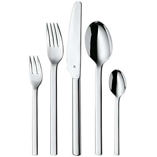 WMF Dune - Cubertería, 30 piezas, 6 comensales, cromargan protect, color plateado