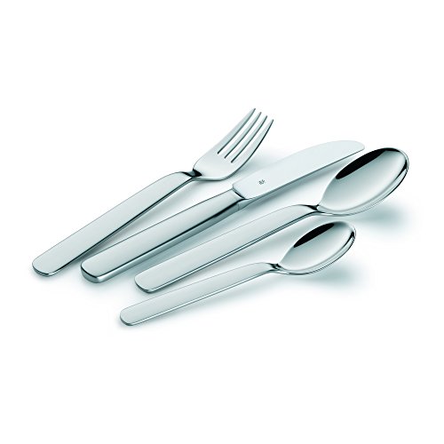WMF First Lyric - Cubertería para niños 4 piezas (tenedor, cuchillo de mesa, cuchara y cuchara pequeña) (WMF Kids infantil)