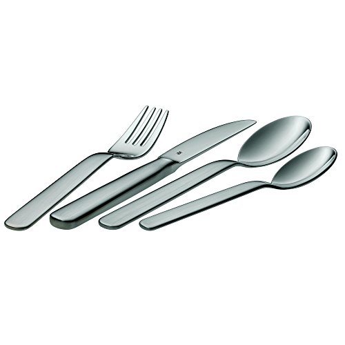 WMF First Lyric - Cubertería para niños 4 piezas (tenedor, cuchillo de mesa, cuchara y cuchara pequeña) (WMF Kids infantil)
