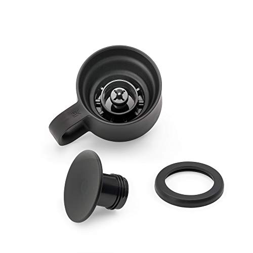 WMF Impulse Travel Mug - Taza térmica (acero inoxidable, 0,3 l, cierre automático, apertura de 360°, mantiene las bebidas calientes y frías durante 6 horas, 12 horas