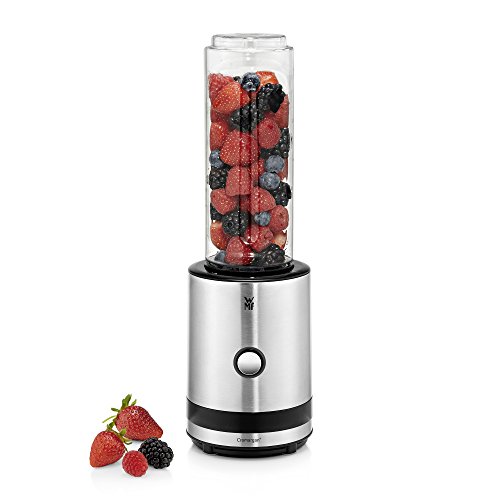 WMF Kitchenminis Batidora de Vaso Smoothie-to-go, 300 W, 0.6 litros, libre de BPA, Tritan, acabado de acero inoxidable cromargan