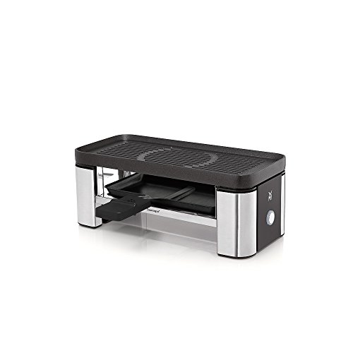 WMF Kuchenminis Parilla Racleta Con Accesorios, 370 W, Cromargan/Revestimiento Antiadherente, Negro/Plateado