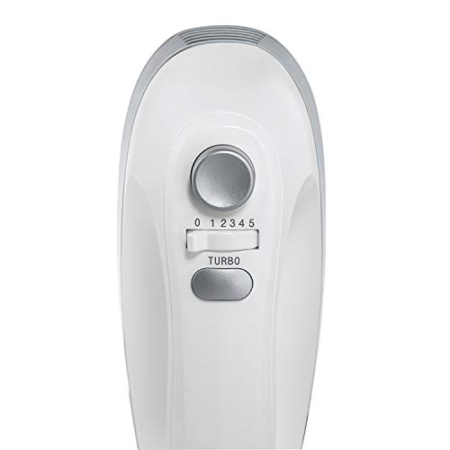 WMF Kult - Batidora de varillas 2 en 1, accesorios para amasar y para batir, acabado de acero inoxidable cromargan mate, 500 W, 5 velocidades, blanco