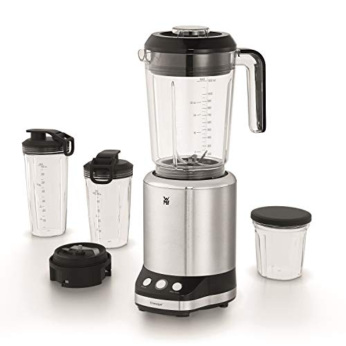 WMF Kult X - Batidora de vaso multifunción, acabado de acero inoxidable cromargan mate, 900 W, 1.2 L, 2 velocidades