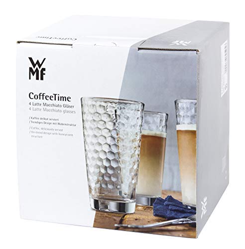 WMF Latte Macchiato (Juego de 4 Piezas, Estructura de Panal de Vidrio Lavavajillas.