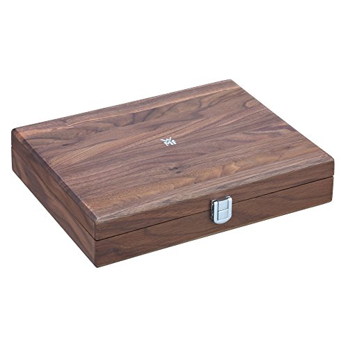 WMF Negro baric Sommelier Set, 5 Piezas en Caja de Madera de Nogal, sacacorchos, Cortador, Botella Cierre, decantador de Vino, abrebotellas, Color, Plástico