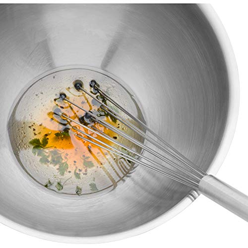WMF Profi Plus batidor de flexi, 27 cm, batidor con bolas de silicona, acero inoxidable Cromargan parcialmente mate, silicona, batidor, batidor, apto para lavavajillas