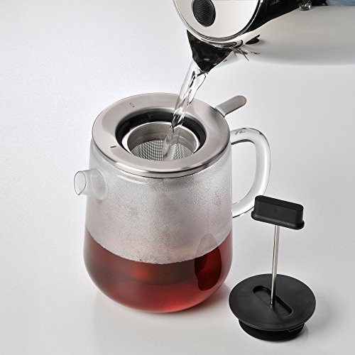 WMF SensiTea Tetera con Calentador, Acero Inoxidable, Vidrio, 1,3