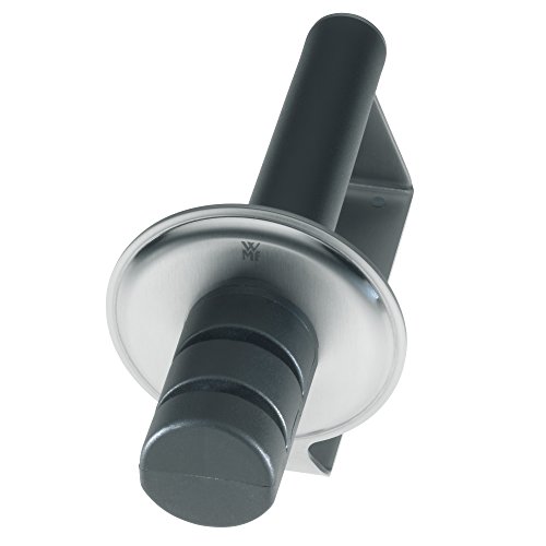 WMF Spitzenklasse Plus Cuchillo Hacha con afilador, Acero Inoxidable, Negro, 2 Piezas