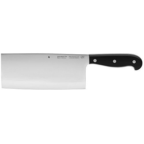 WMF Spitzenklasse Plus Cuchillo Hacha con afilador, Acero Inoxidable, Negro, 2 Piezas