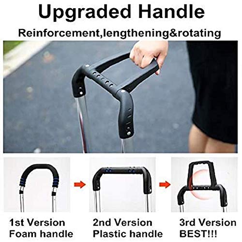 WMZQW Plegable portátil Cesta de la Compra Carrito de la Compra Empresa de Catering Carretilla Ligera Subida de escaleras con Rodillos giratorios y Bolsa Impermeable extraíble de Lona