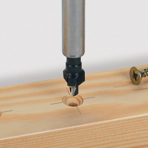 Wolfcraft 2548000 - Avellanador WS, 3 filos, vástago hexagonal Ø 5-12 mm