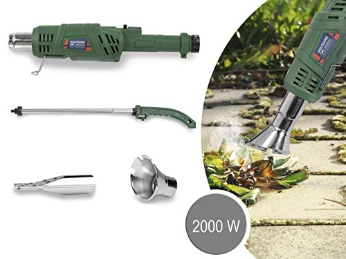 WOLFGANG Quita hierbas eléctrico, Quemador herbicida de malezas, Encendedor de barbacoa y chimenea, Desmalezadora 2000 W hasta 600 grados