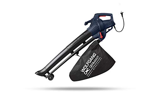 WOLFGANG Sopladora trituradora aspiradora, Herramienta de jardín, Limpieza de hojas, exteriores cuidados y limpios, bolsa de recogida 35 L