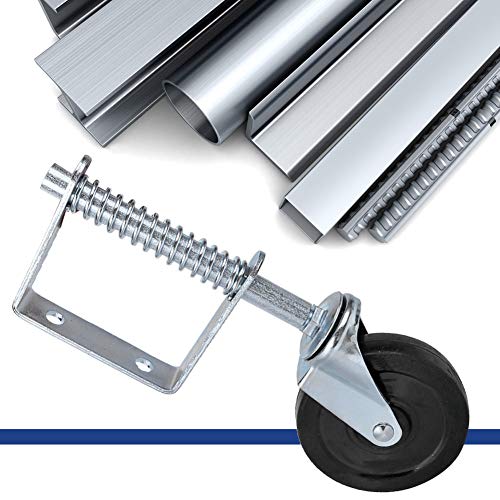 WolfGo Rueda de Puerta -4"Rueda de Puerta de Goma Echador por Resorte Capacidad de Carga Resistente 220lbs