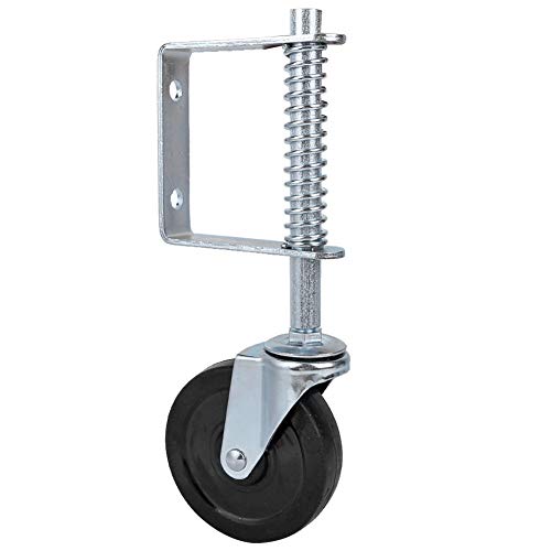 WolfGo Rueda de Puerta -4"Rueda de Puerta de Goma Echador por Resorte Capacidad de Carga Resistente 220lbs