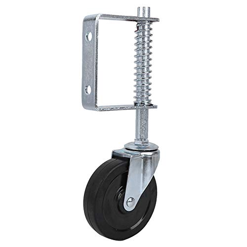 WolfGo Rueda de Puerta -4"Rueda de Puerta de Goma Echador por Resorte Capacidad de Carga Resistente 220lbs
