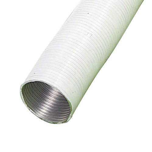 Wolfpack Tubo Aluminio Compacto Ø 120 mm, Ventilador Extractor, Tubo Campana, Ventilación Doméstica, Color Blanco