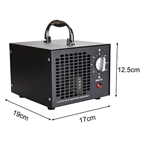 wolketon generador de ozono 5,000mg / h, purificador de Aire de ozono con Temporizador, ozonizador de Dispositivo de ozono 65W para Habitaciones