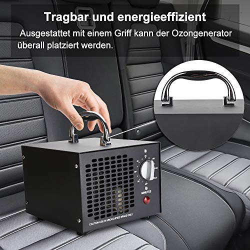 wolketon generador de ozono 5,000mg / h, purificador de Aire de ozono con Temporizador, ozonizador de Dispositivo de ozono 65W para Habitaciones
