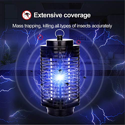 wolketon Lámpara Anti Mosquitos 3W, UV Mata Mosquitos Electrico Mosquitos Killer 30m², para el hogar, Restaurante, Oficina, Dormitorio