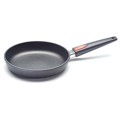 Woll Titanium Nowo - Sartén para freír con mango extraíble, Negro, 24 cm