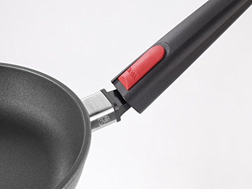 Woll Titanium Nowo - Sartén para freír con mango extraíble, Negro, 24 cm