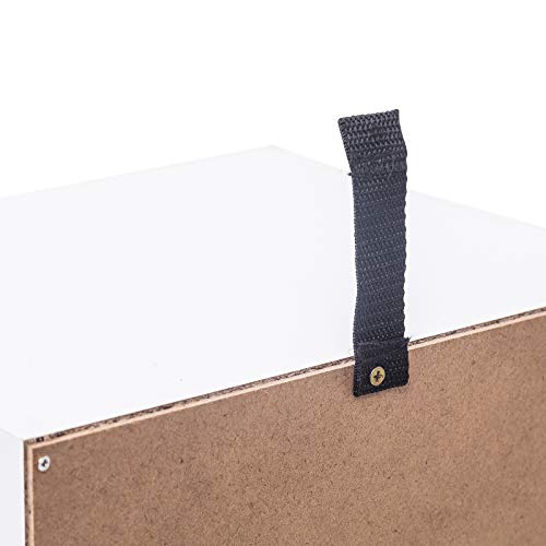 WOLTU Estantería para Libros Estantes de Piso Estantería de Exposición Estantería de Pared con MDF, Blanco, Estante para Oficina Gabinete para Archivos, 4 Compartimentos, 30x24x106cm SK003ws4