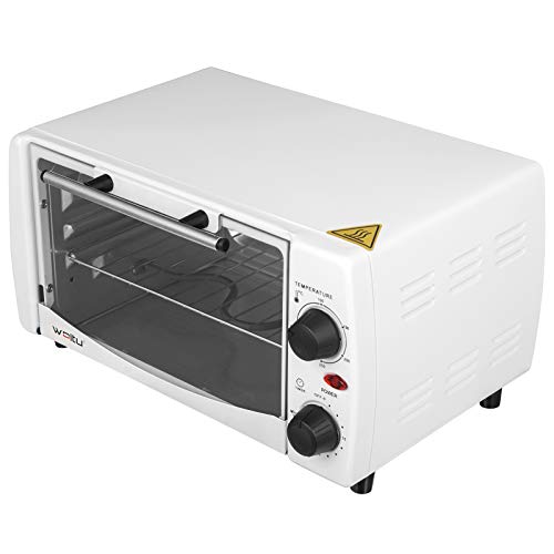 WOLTU Horno Eléctrico de Sobremesa 800W 12 Litros Horno de Conveccción, 37x30x20.5 cm Temperatura Hasta 250ºc Horno Tostador Mini Multifunción Blanco BF08ws
