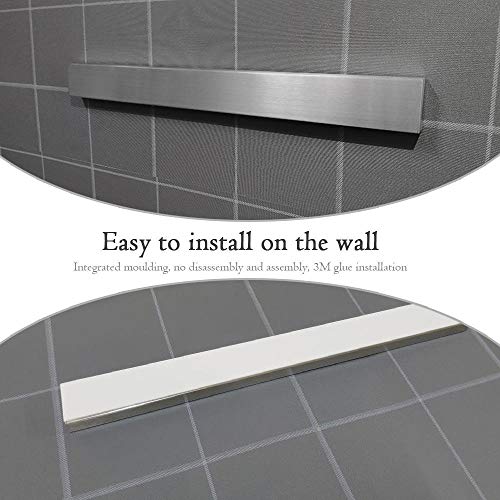 Womdee soporte magnético para cuchillos, barra magnética de acero inoxidable para cuchillos de fácil instalación, soporte para pared, cocina, hogar, 30 cm