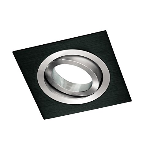 Wonderlamp Clasic W-E0 Foco empotrable Cuadrado, Negro, 1 UNIDAD