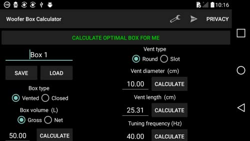 Woofer Box Calculator PRO